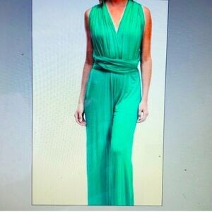 Le Shop Green criss cross jump suit (large)